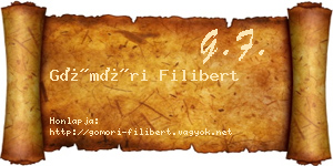 Gömöri Filibert névjegykártya
